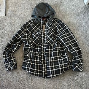 Flannel hoodie Jacket